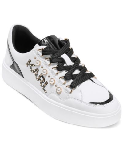 KARL LAGERFELD PARIS Women's Stazie Lace-Up Sneakers