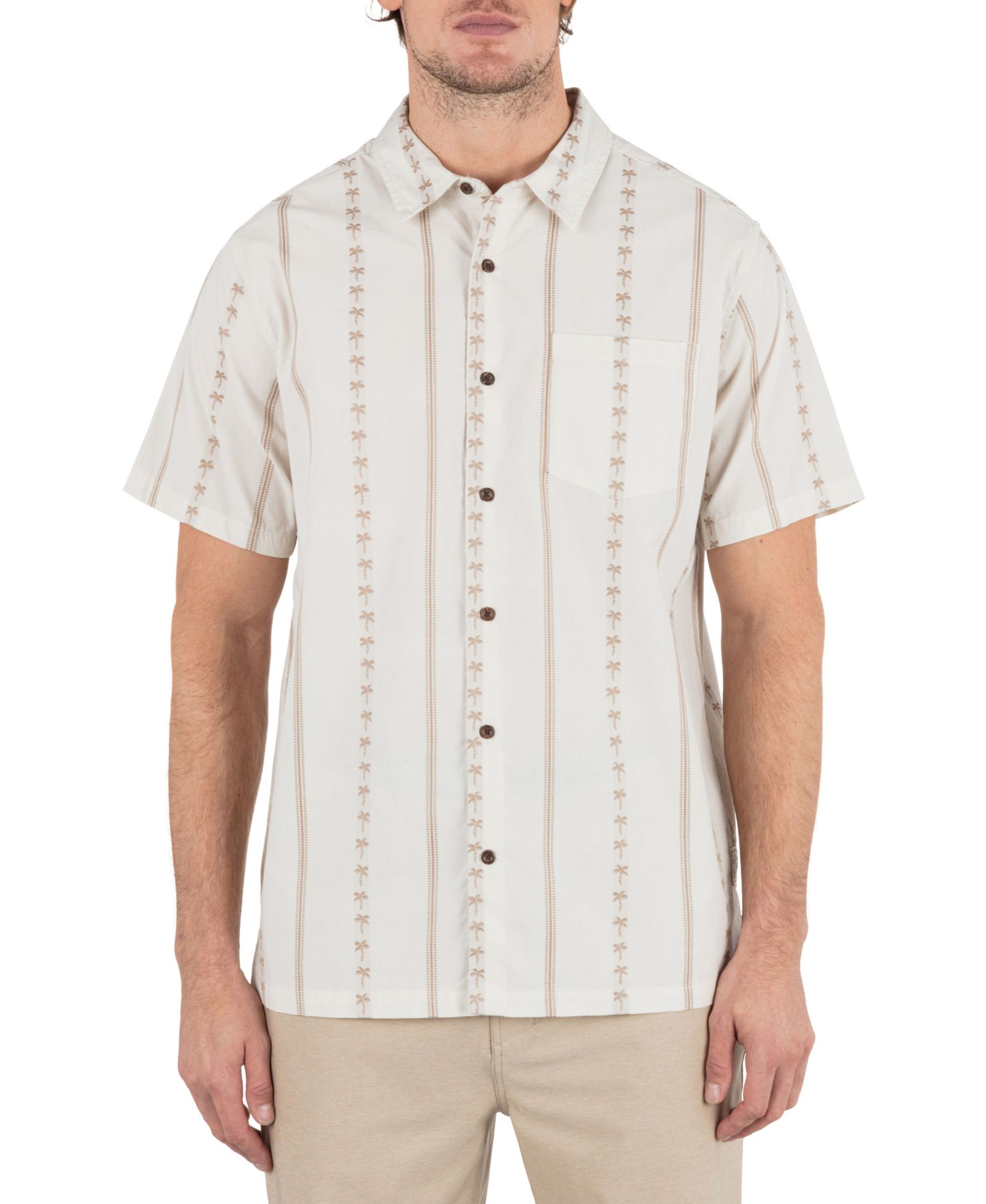 Hurley Men's Jacquard Rincon Short Sleeve Shirt