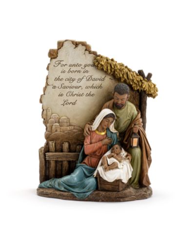 Napco 10.25" African American "For Unto You a Child is Born" Nativity
