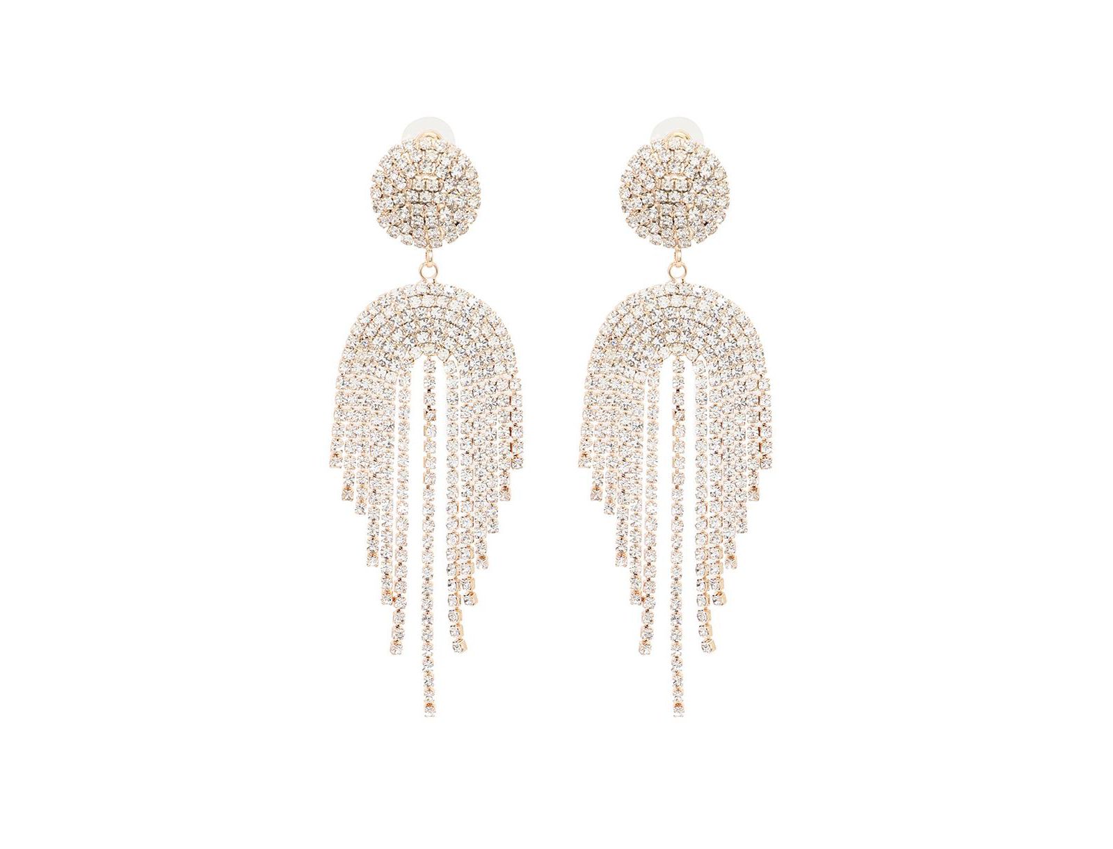 Серьги SOHI Women's Silver Bling Cluster Drop