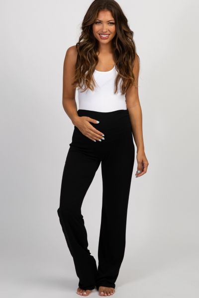 Pinkblush Женские черные брюки Lounge Foldover