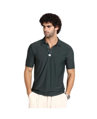 Campus Sutra Men's Seamless Solid Polo T-Shirt