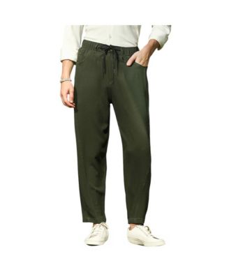 Campus Sutra Мужские зауженные брюки Tailored Trousers в цвете Sacramento Green