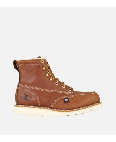 Thorogood Men's American Heritage 6" Tobacco Safety Toe Work Boots for Men