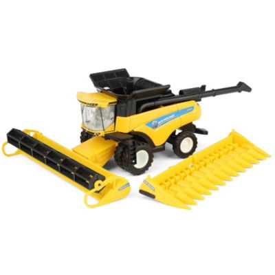Ertl 1/64 Scale New Holland CR8.90 Combine with Corn and Grain Headers Collectible Toy Vehicle