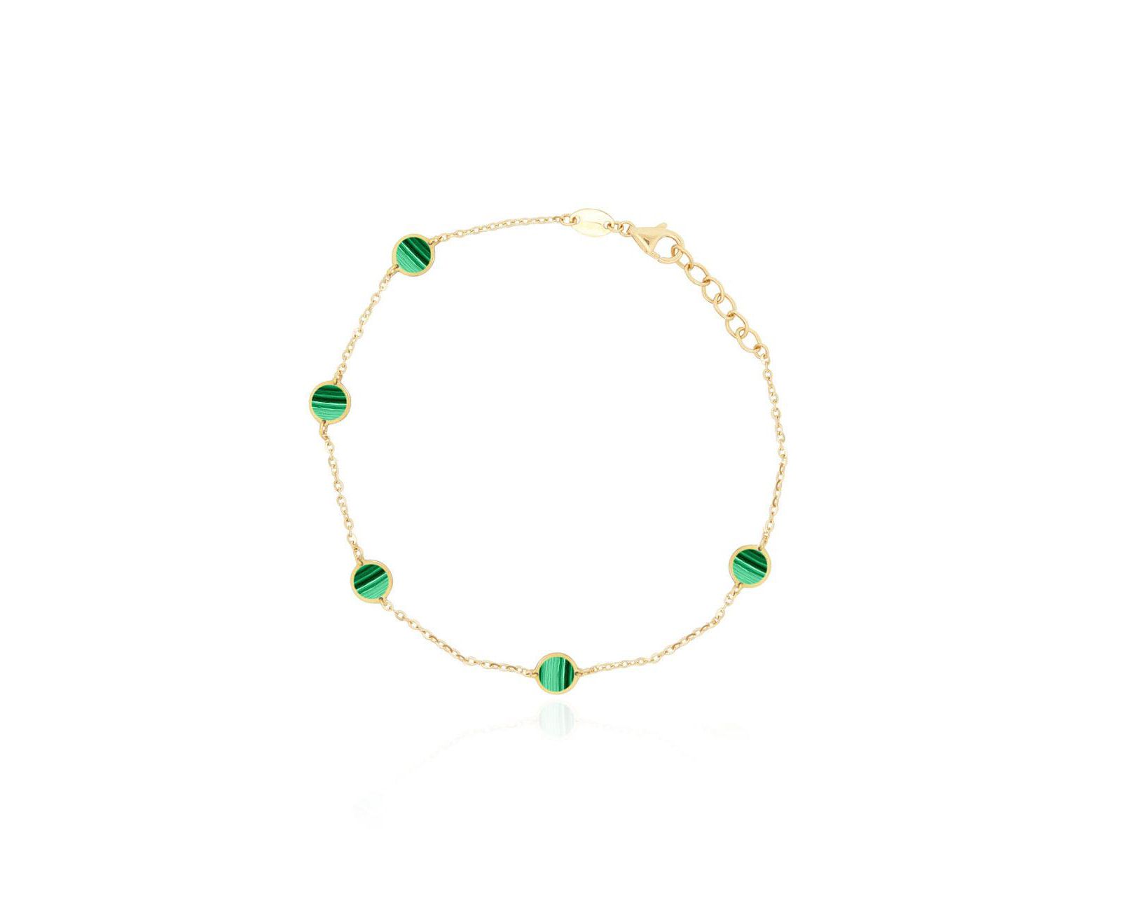 Браслет The Lovery Malachite Bubble Chain