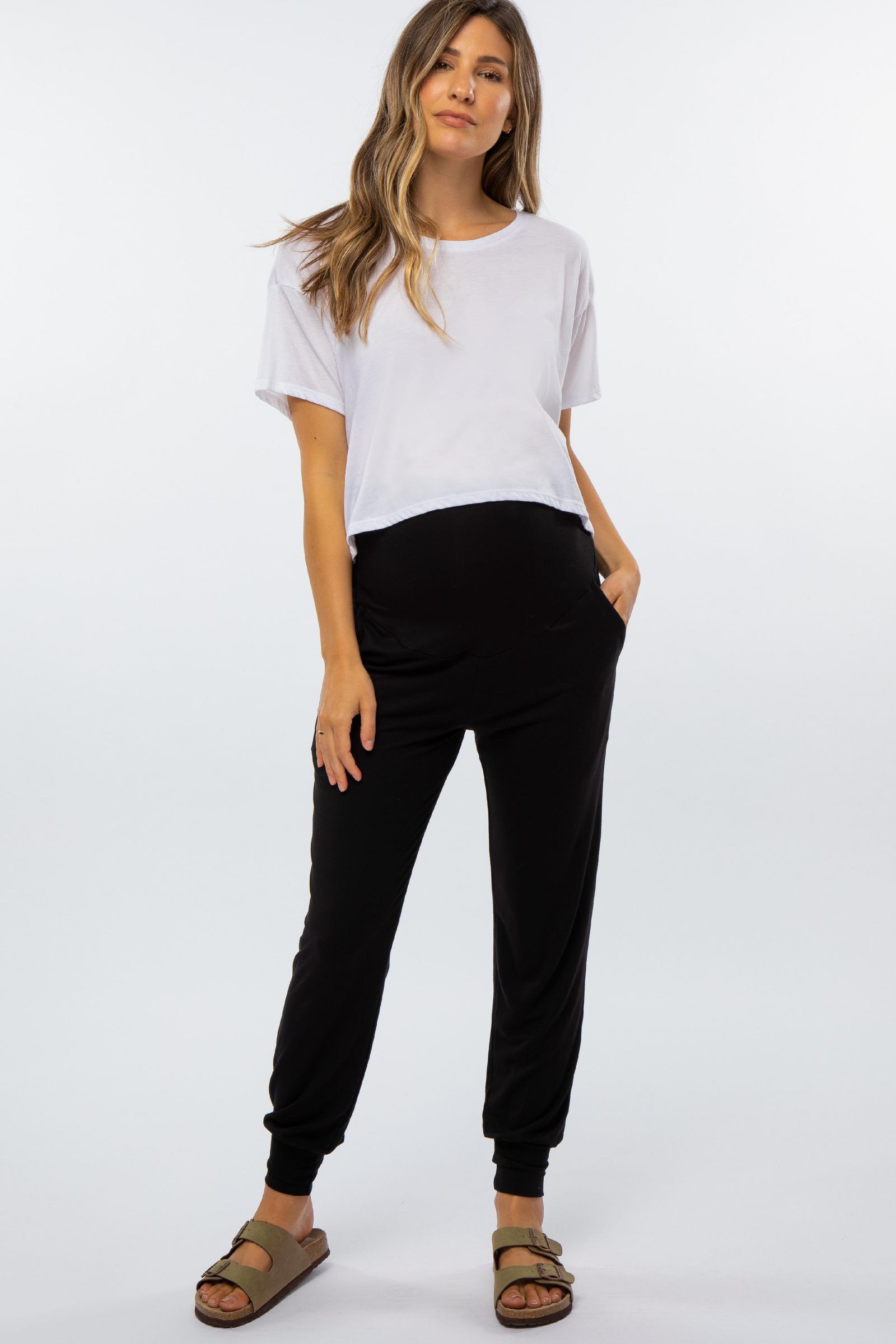 Pinkblush Women's Navy Blue Band Jogger Pants