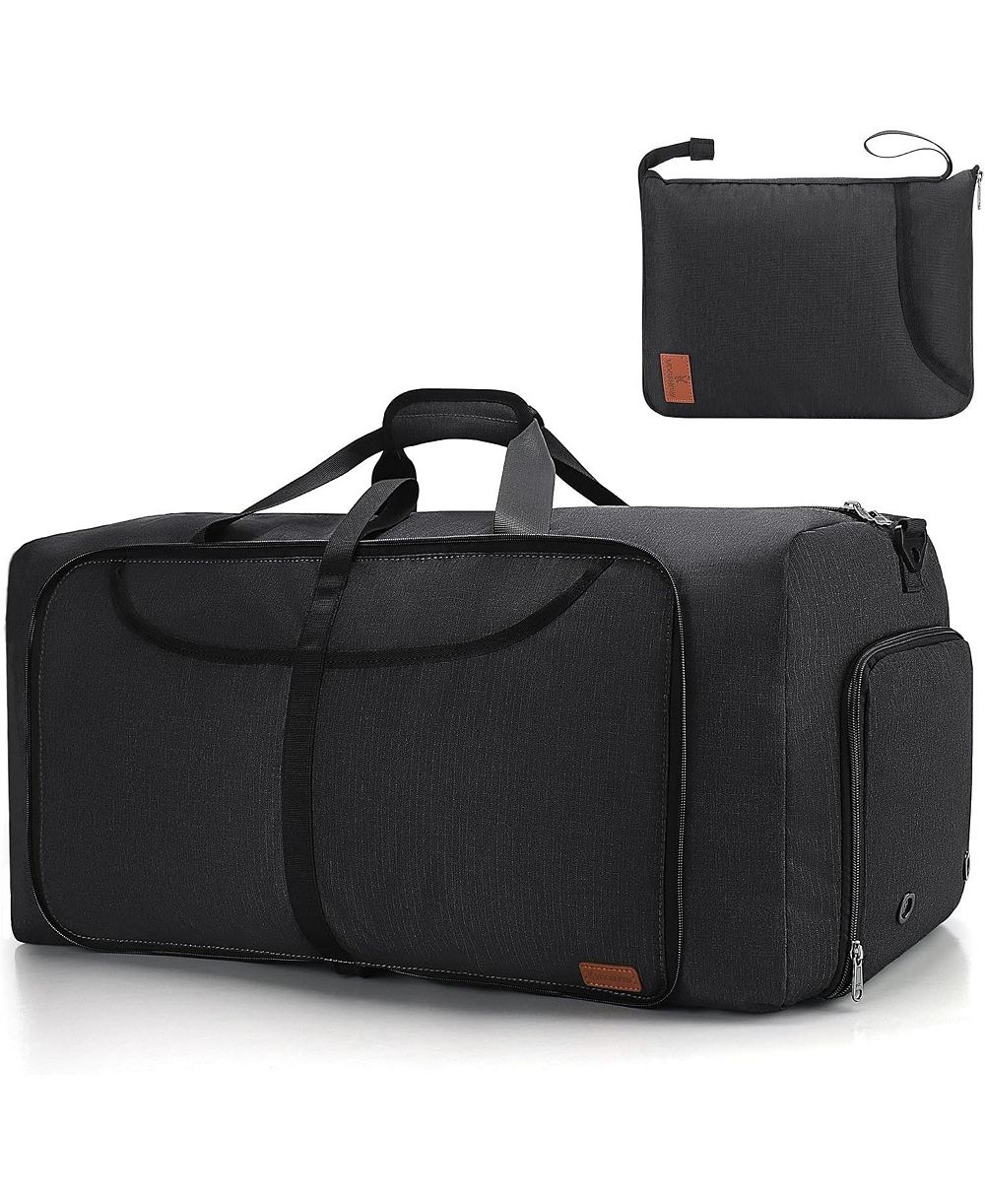 VS VOGSHOW 120L Duffle Bag for Travel, Large Foldable Waterproof Travel Duffel Bags Weekender Overnight Bag for Men and Women with Shoe Compartment Bag Water & Tear Resistant