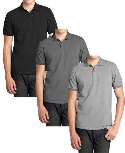 Galaxy By Harvic Мужской набор из 3 шт. Polo Avenue Short Sleeve Pique Polo Shirt