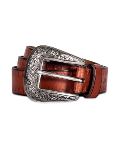Frye Женский кожаный ремень с декоративной пряжкой Novelty Buckle Tooling