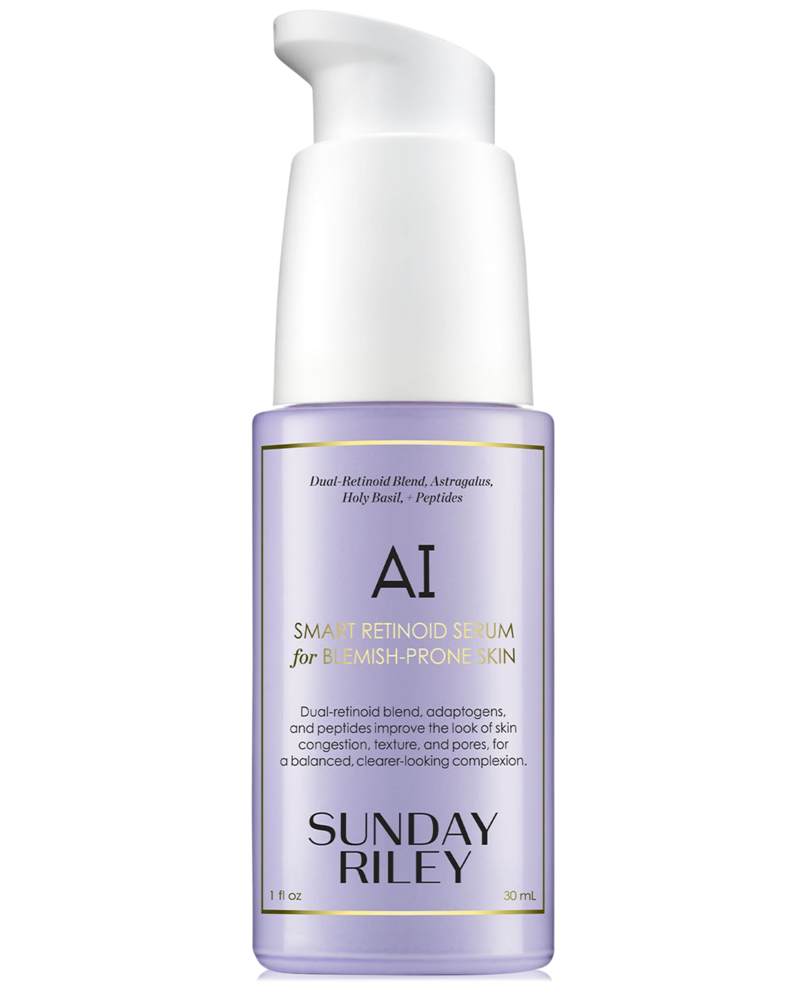 Sunday Riley AI Smart Retinoid сыворотка для кожи, склонной к высыпаниям, 1 oz.