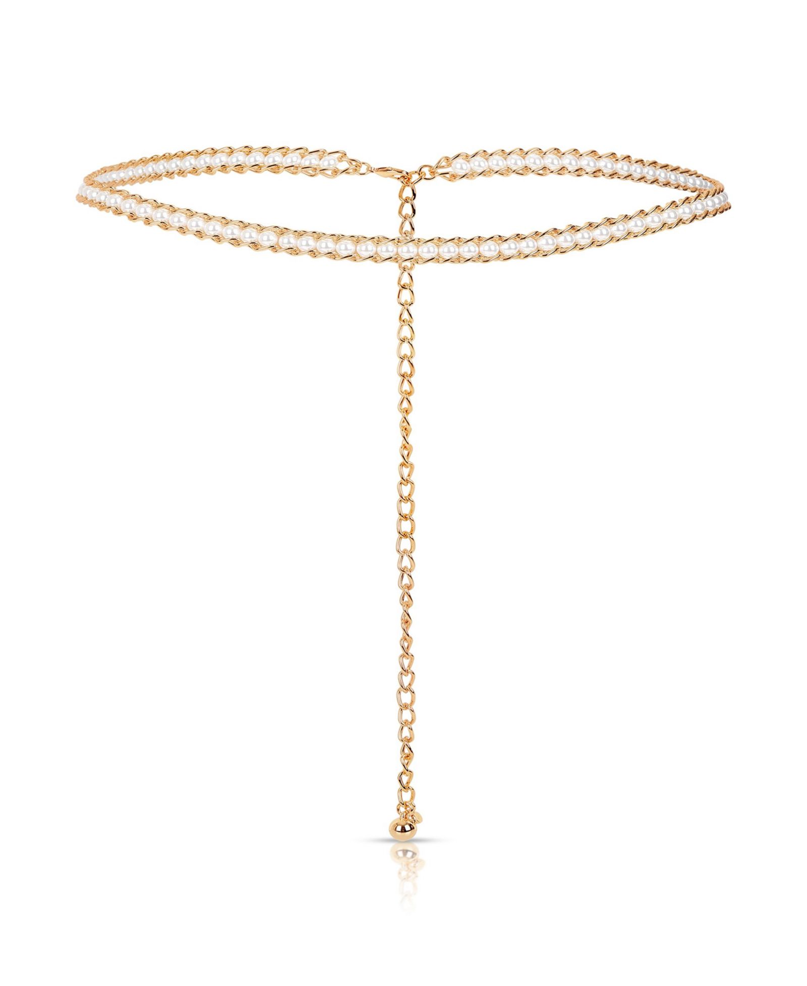 ETTIKA Cultivated Pearl Chain Hip Belt