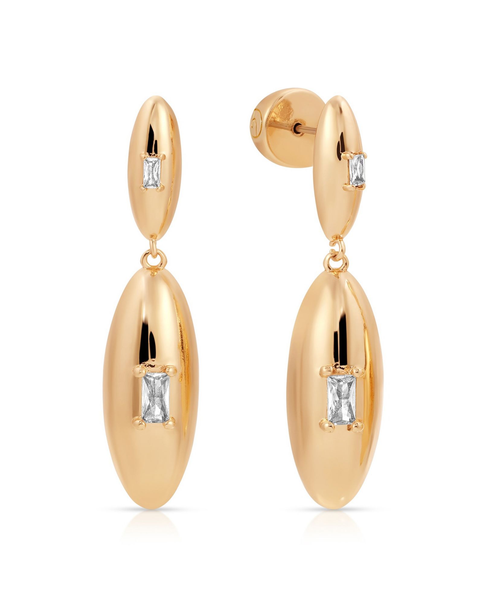 Серьги ETTIKA Oval Dome Double Drop
