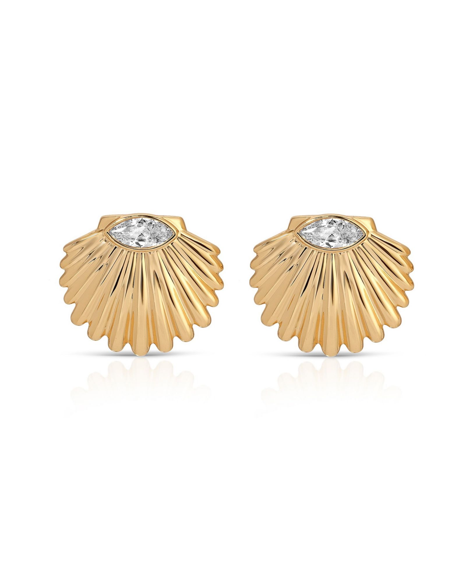 Серьги-гвоздики ETTIKA Santorini Shell