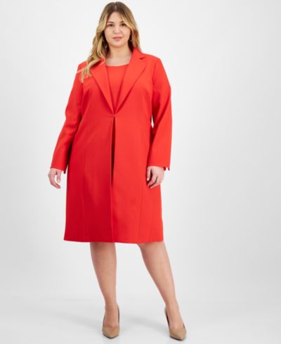 Le Suit Костюм из 2 предметов, удлиненный блейзер, Plus Size