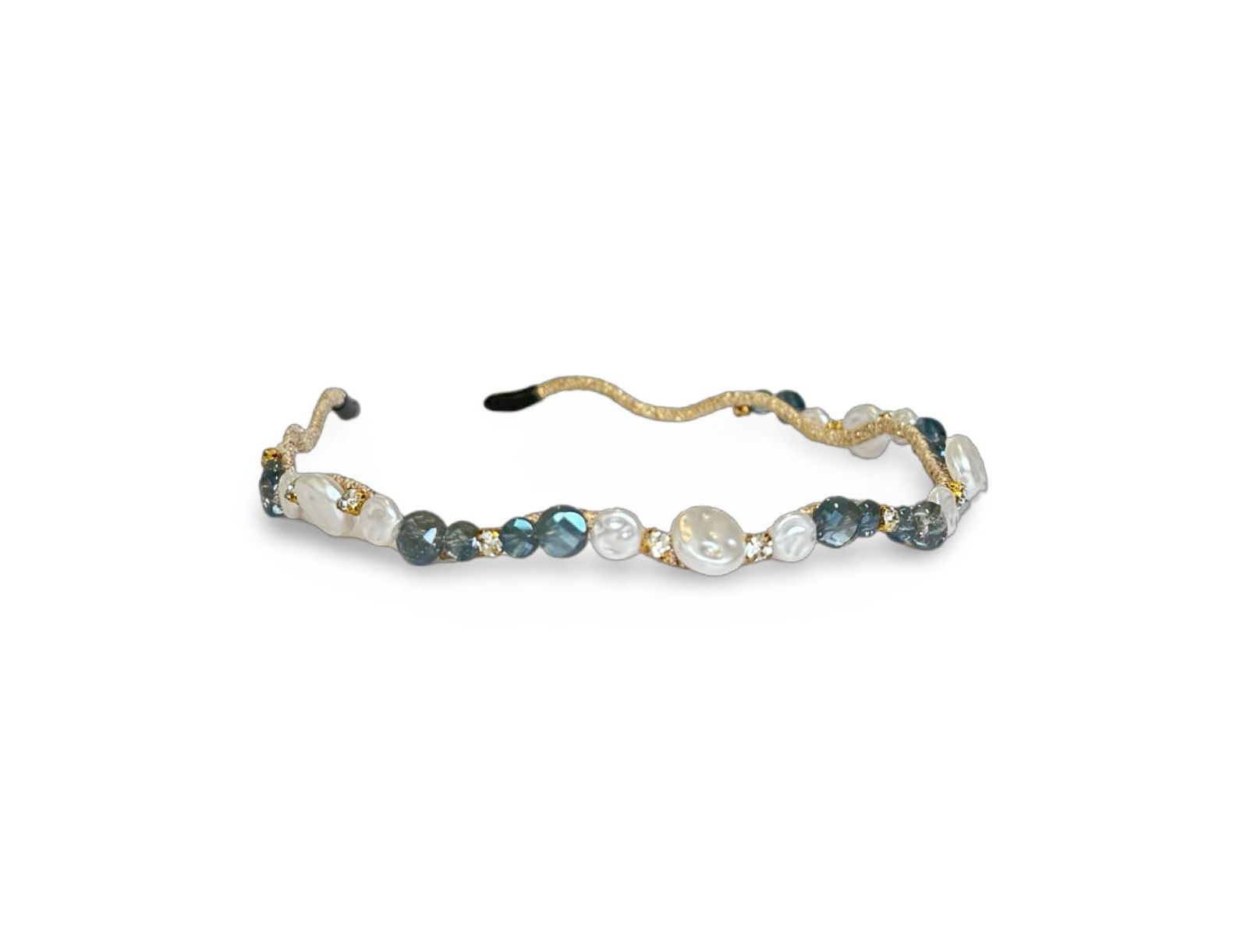 Headbands of Hope Повязка на голову Wavy Oyster Pearl, Ocean Blue