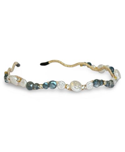 Headbands of Hope Повязка на голову Wavy Oyster Pearl, Ocean Blue
