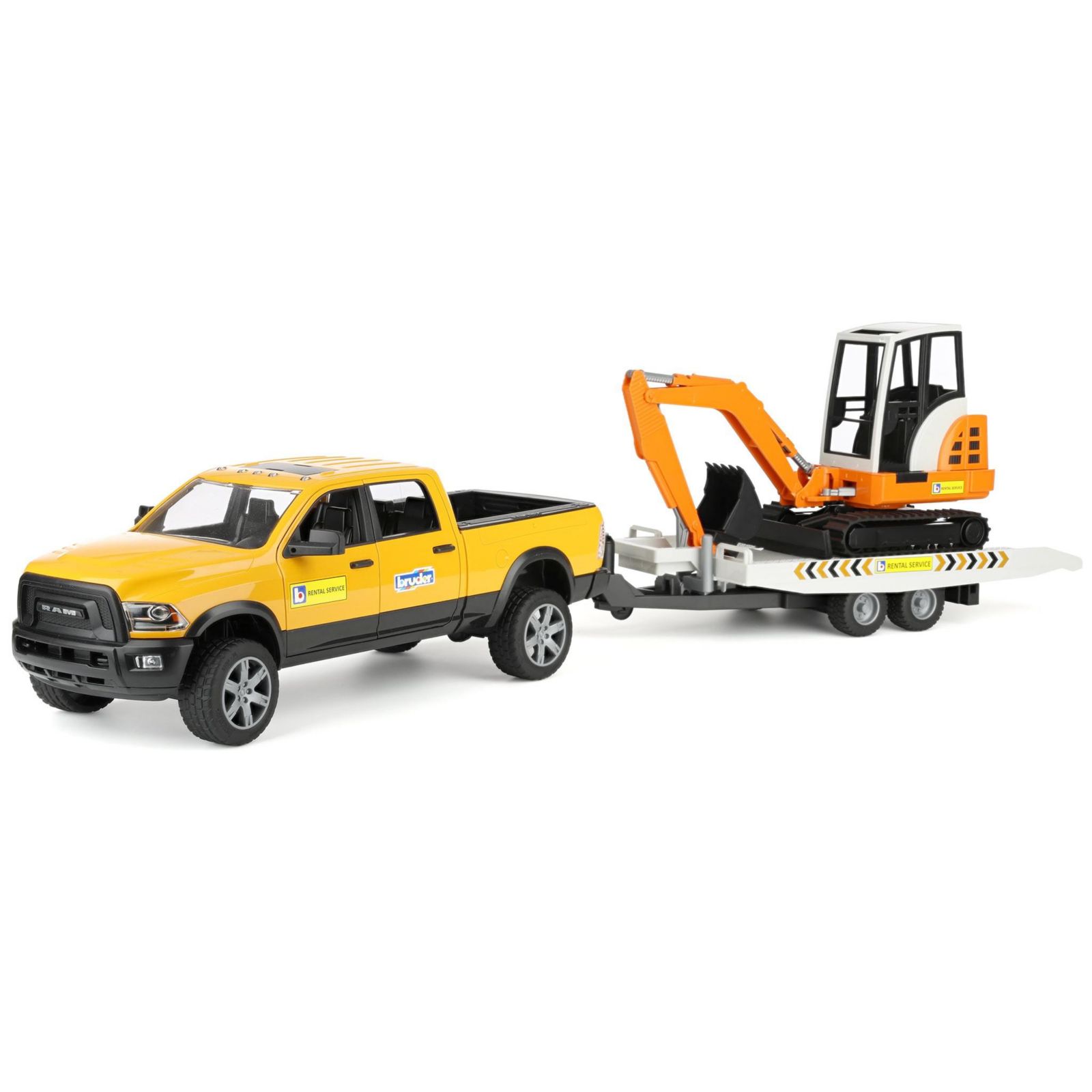 Bruder Модель Ram Rental Service с мини-экскаватором 2546, 1/16