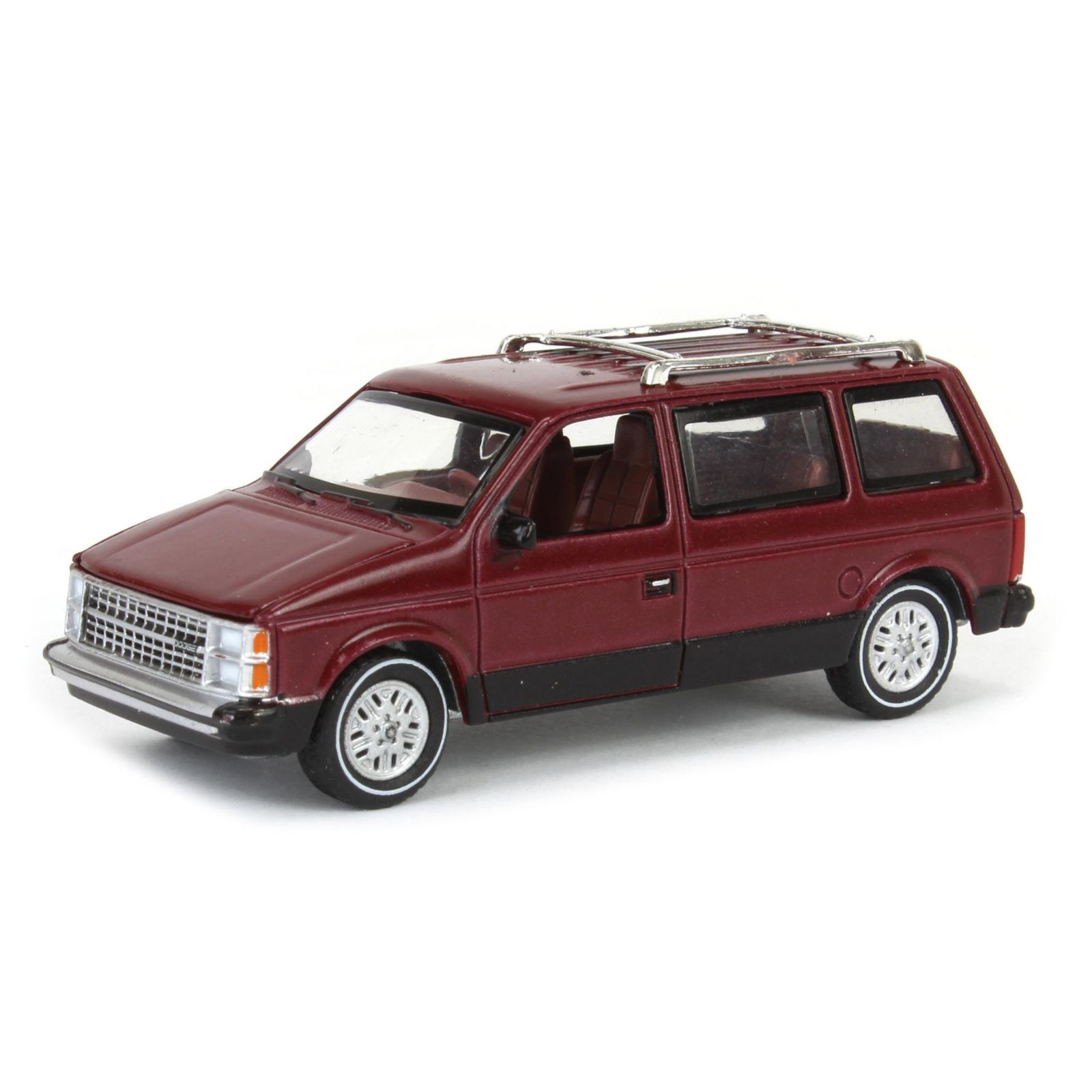 Автомобильная модель Auto World 1985 Dodge Caravan, Crimson Red Mighty Minivans, 1/64