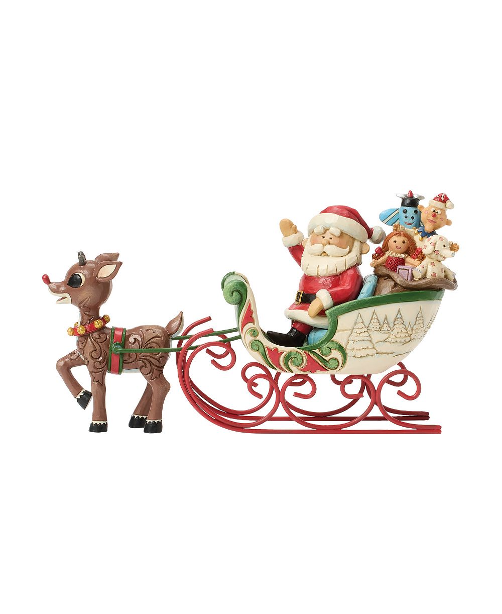 Jim Shore фигурка Rudolph Pulling Santa in Sled