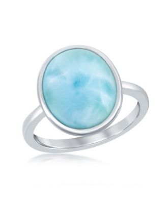Кольцо Larimar Oval из Sterling Silver