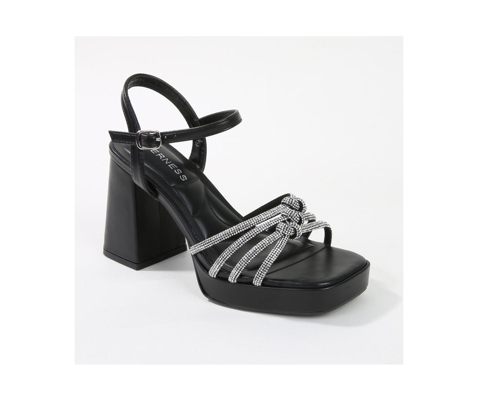 Amar Knotted Rhinestone Platform Heels