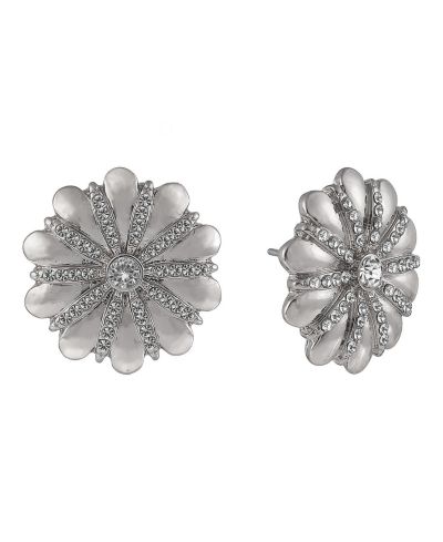 Laundry by Shelli Segal Tone Flower Button Earrings