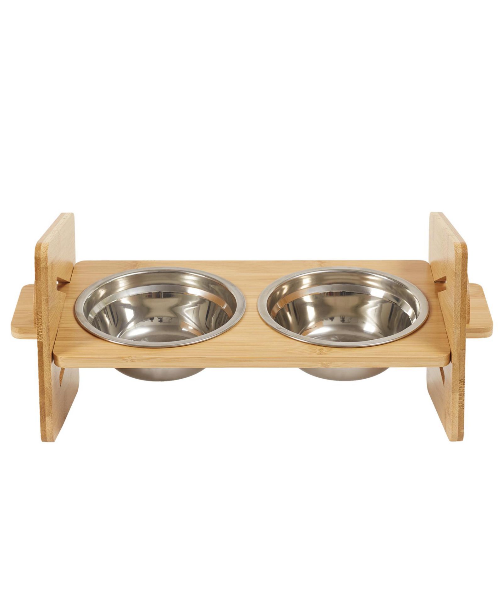 BINGOPAW миска для кошек двойная Adjustable Bamboo Stand