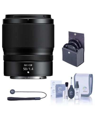 Объектив Nikon NIKKOR Z 50mm f/1.4, комплект с фильтром 62mm, набором для чистки и креплением для колпачка объектива