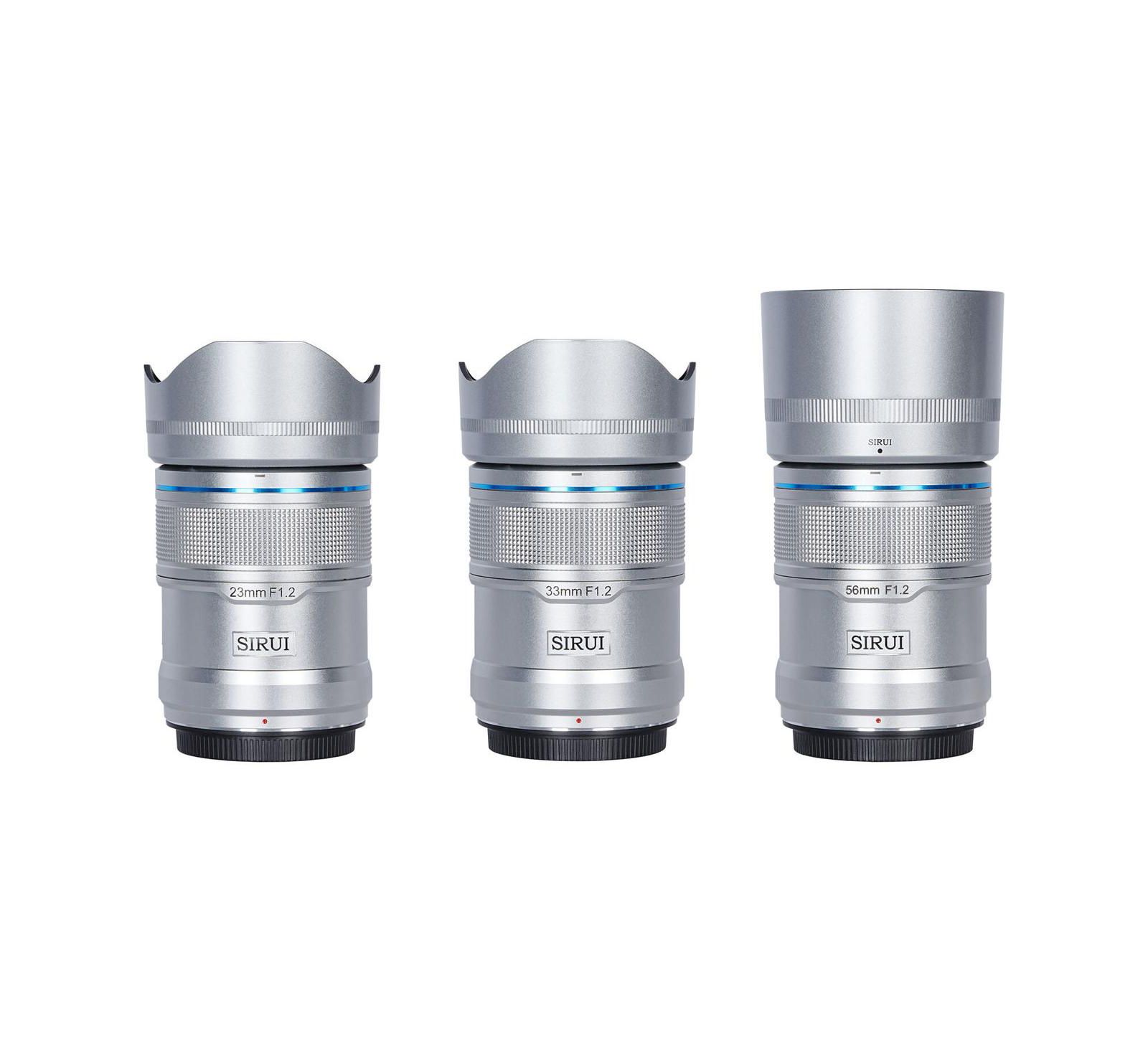 Sirui Sniper Series 3-Lens Set with 23mm, 33mm and 56mm f/1.2 Lenses