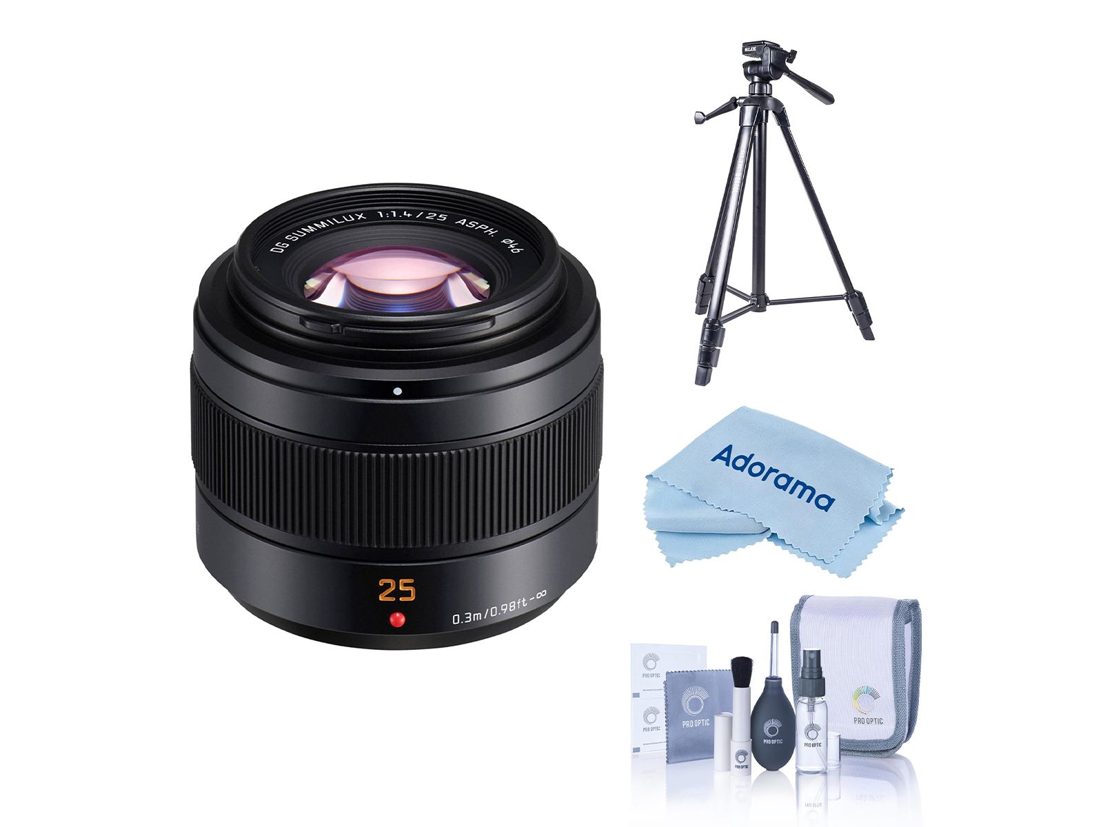 Объектив Panasonic Lumix G Leica DG Summilux II 25mm f/1.4 Aspherical для Micro 4/3 с треногой Slik Sprint Pro III BH
