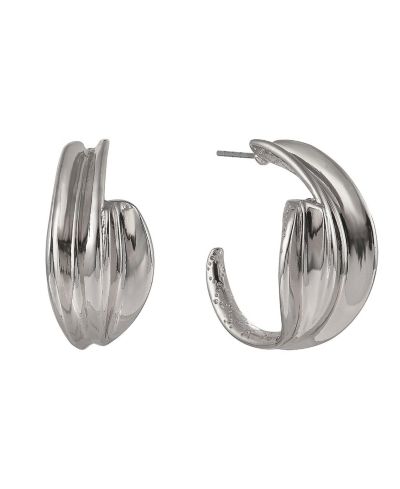 Laundry by Shelli Segal Post Tone Hoop Earrings