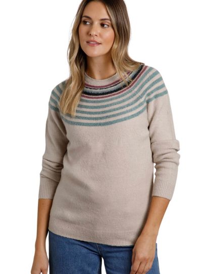 Weird Fish Women's Sinatra Patterned Knit Sweater