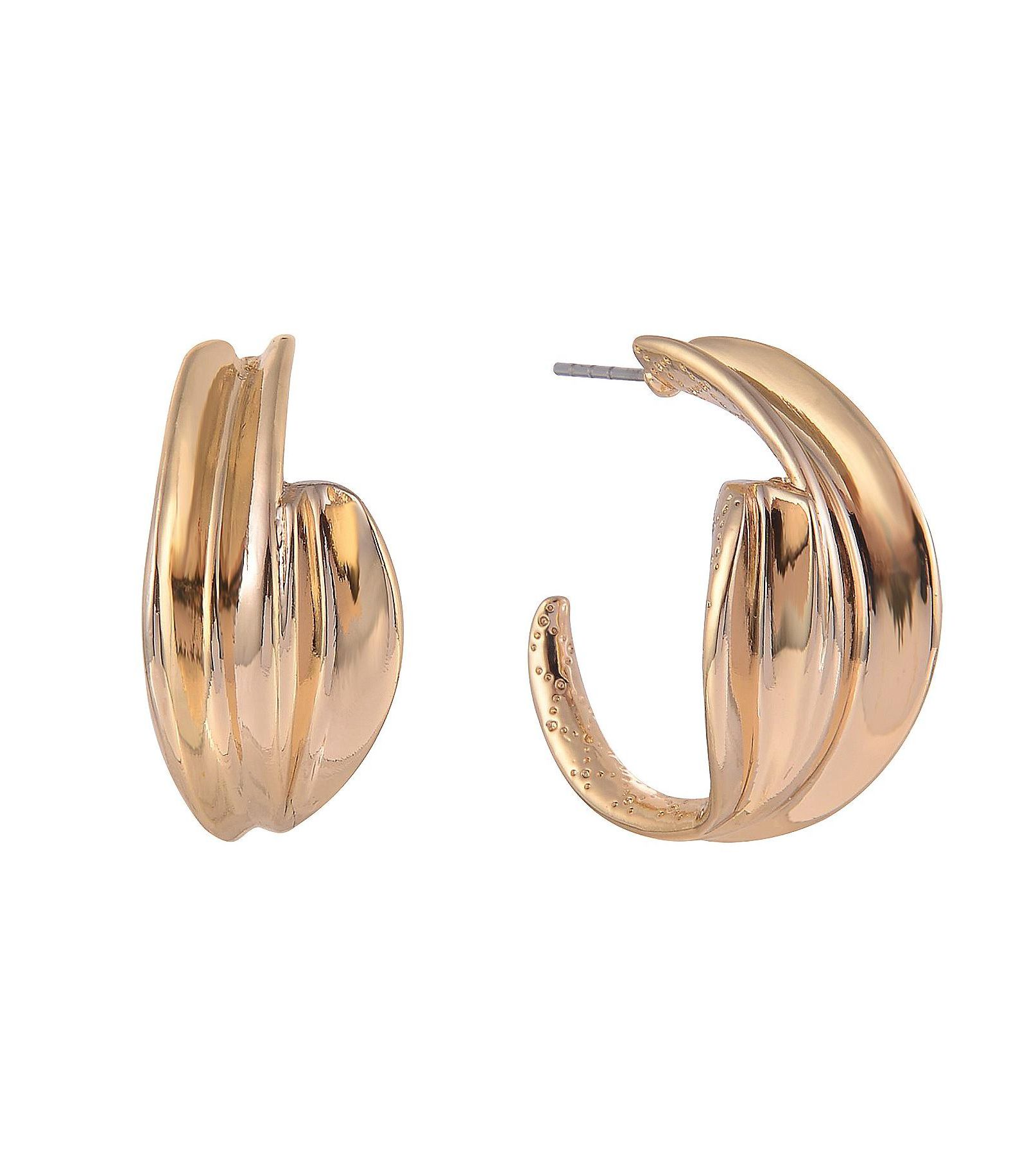 Laundry by Shelli Segal Tone Post Hoop Earrings