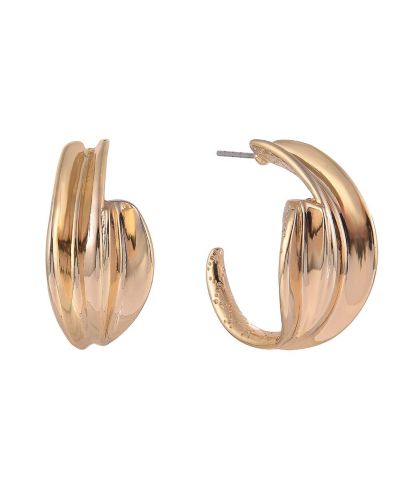 Laundry by Shelli Segal Tone Post Hoop Earrings