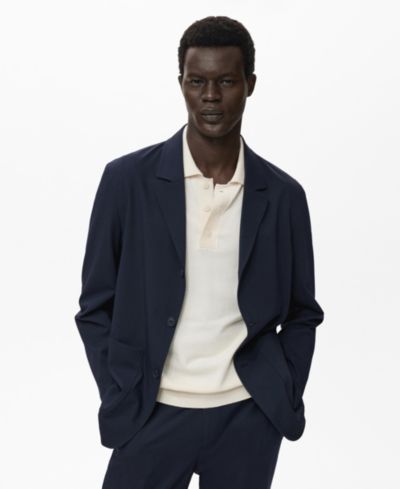 Мужской приталенный пиджак Mango Pockets Slim-Fit