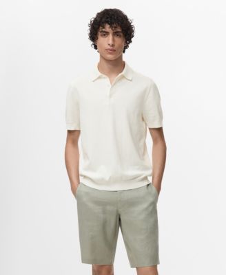 Мужская поло Mango Cotton Fine-Knit