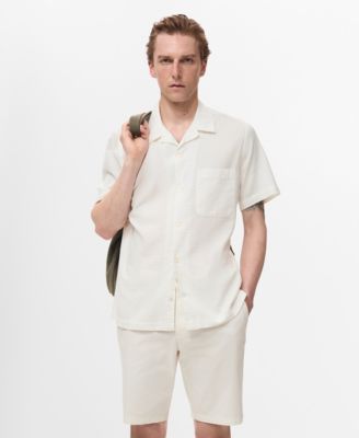 Мужская рубашка Mango Regular Fit Seersucker