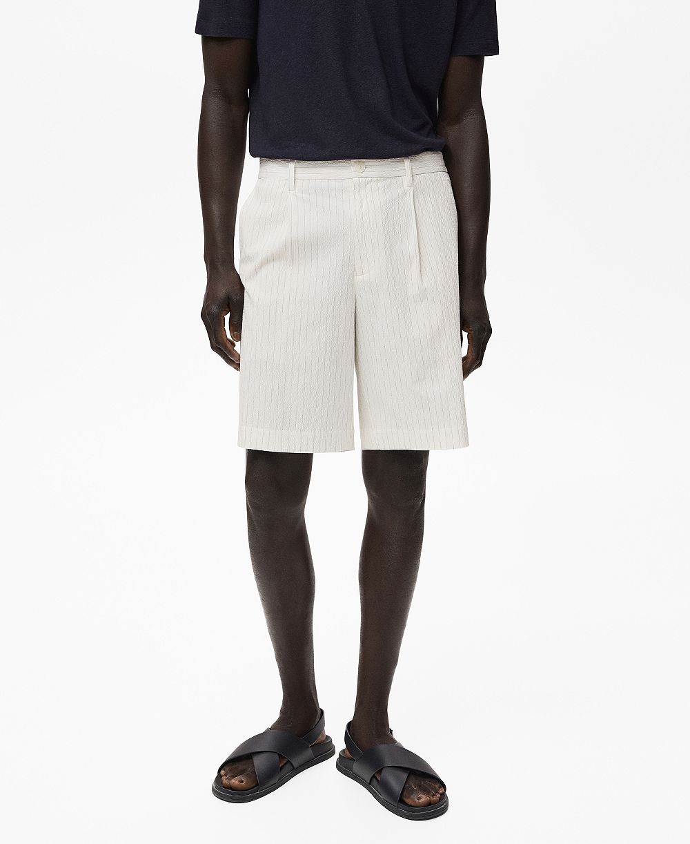 Mango Men's Slim-Fit Chino Cotton Bermuda Shorts