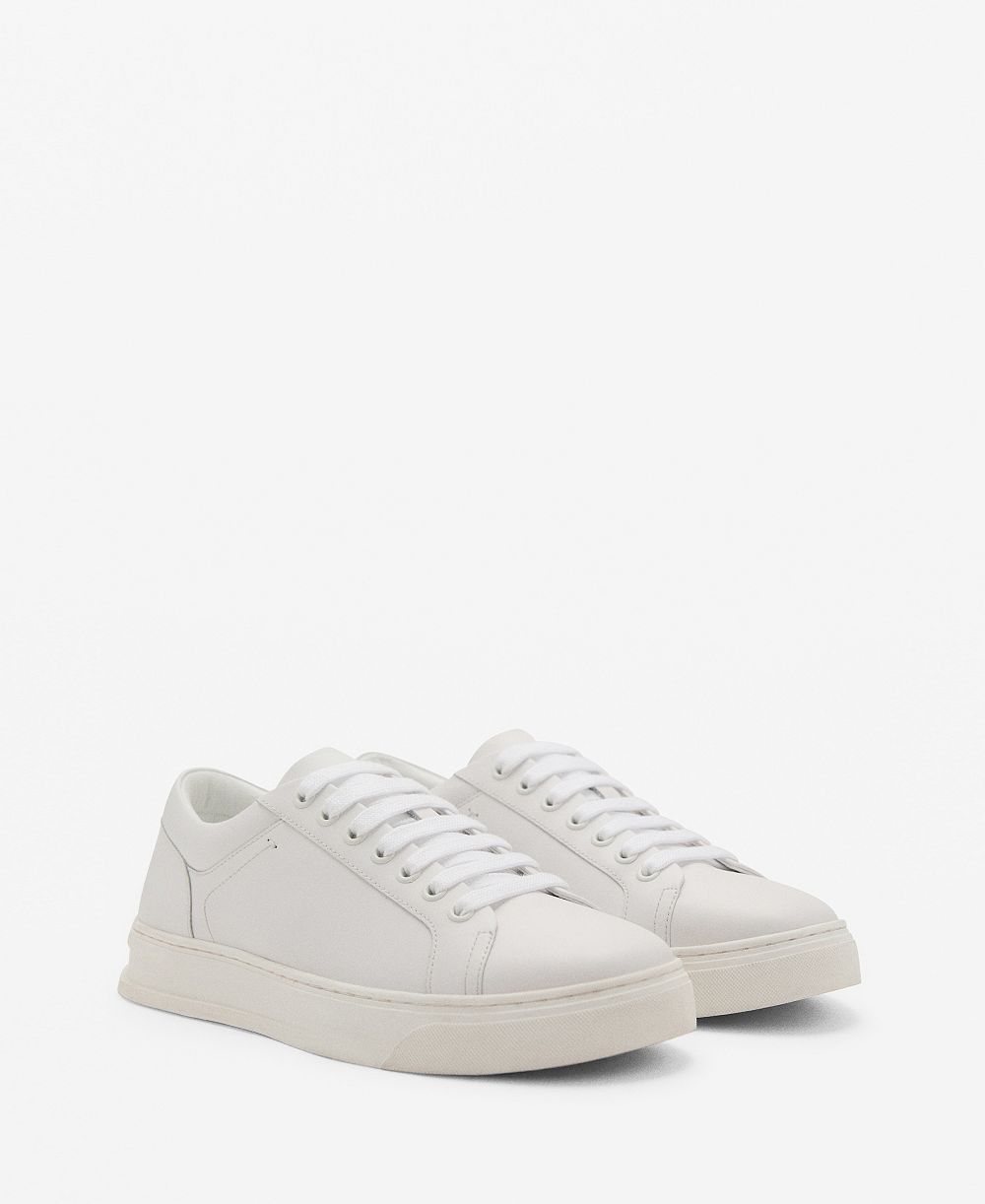 Mango Men's Leather Panel Sneakers