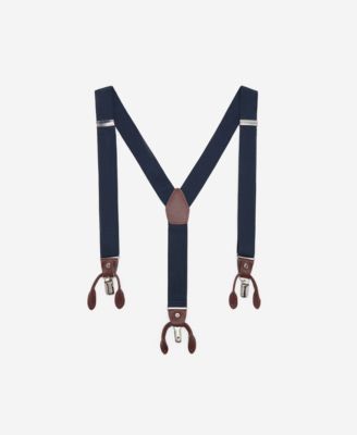Мужские эластичные подтяжки MANGO Men's Leather Details Adjustable Elastic Suspenders