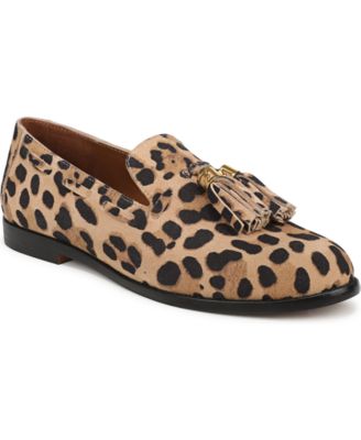 Brown Leopard Print Suede