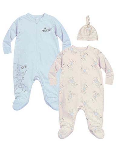 Детский комплект Disney Baby Boys' Mickey Mouse: комбинезон и шапка, 2 предмета