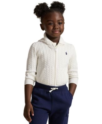 Детская толстовка Polo Ralph Lauren Mini-Cable Cotton Full-Zip с капюшоном, 2T-6X