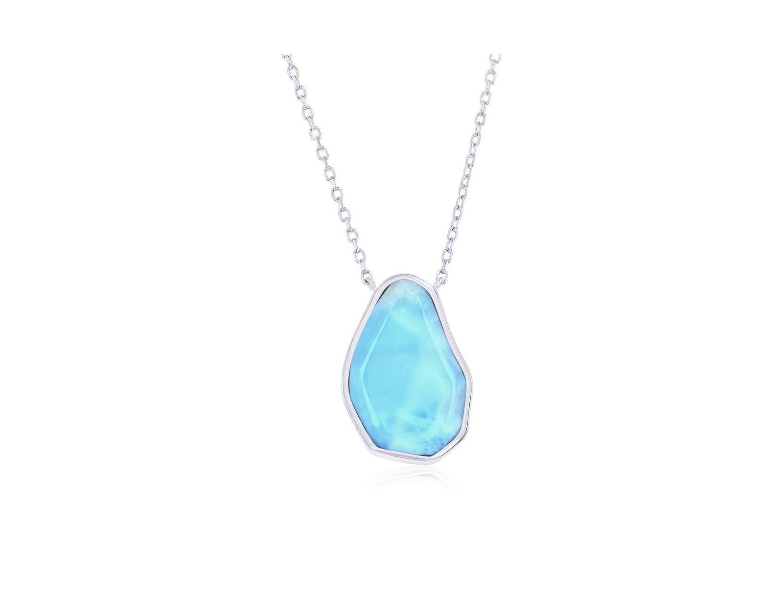 Caribbean Treasures Кулон из ларимара в форме груши, Sterling