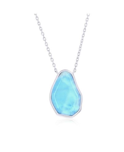 Caribbean Treasures Кулон из ларимара в форме груши, Sterling