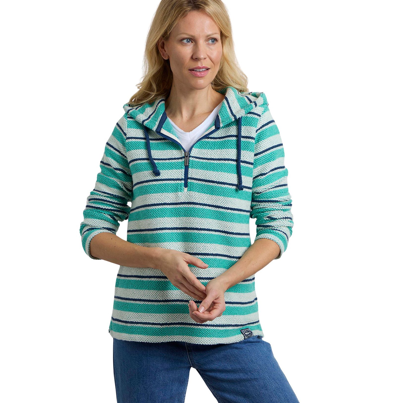 Женское худи Weird Fish Ally 1/4 Zip Stripe