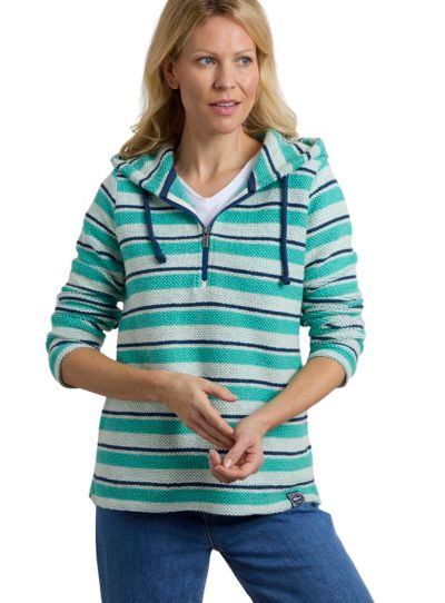 Женское худи Weird Fish Ally 1/4 Zip Stripe