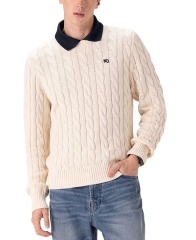 Мужской вязаный свитер Members Only Crew Neck Cable Knit