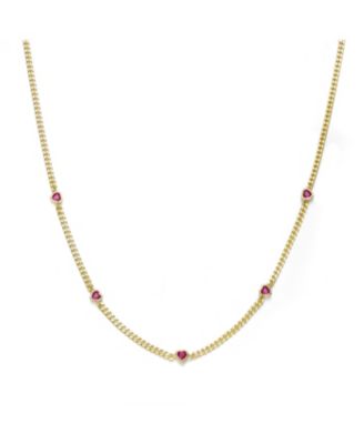 Подростковая цепочка с подвеской Rachel Glauber Plated Heart Accents
